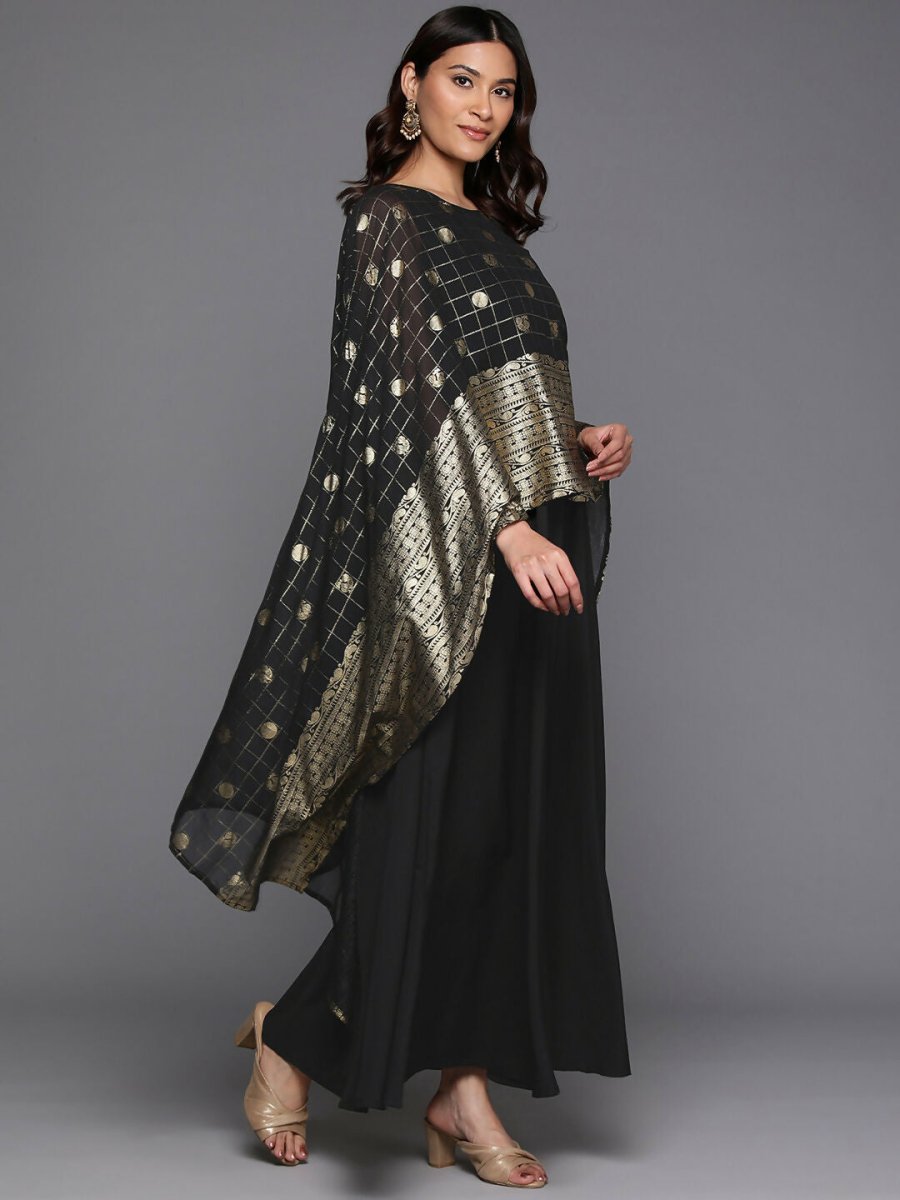 Ahalyaa Women's Traditional wear Ethnic Dress - Black | Swadesiicart