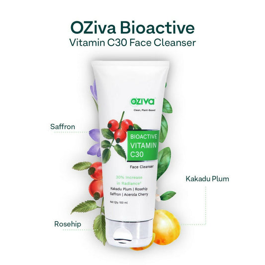 OZiva Bioactive Vitamin C30 Face Cleanser - Swadesiicart