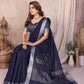 Anaita Teal Weaving Linen Cotton Saree With Blouse