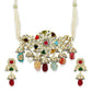 Maharani Multi Kundan Choker with Earrings- Ruby Raang | Swadesiicart