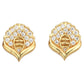 AanyaCentric Gold-Polished Mangalsutra with Pendant, 2 Pair Earrings