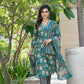 BulBul Fashionista Green Cotton Kurta Set with Dupatta - Swadesiicart