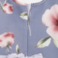 Ahalyaa Light Blue Digital Print Floral Kids Dress For Girls | Swadesiicart