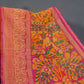 Shades Of Yellow Kalamkaari Design Semi Chanderi Saree With Contrast Blouse By Gayathri Reddy Designer Studio | Swadesiicart