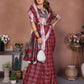 Anaita Maroon Weaving Linen Cotton Saree With Blouse