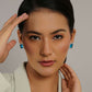 stone stud (sky blue) - Ruby Raang - Swadesiicart