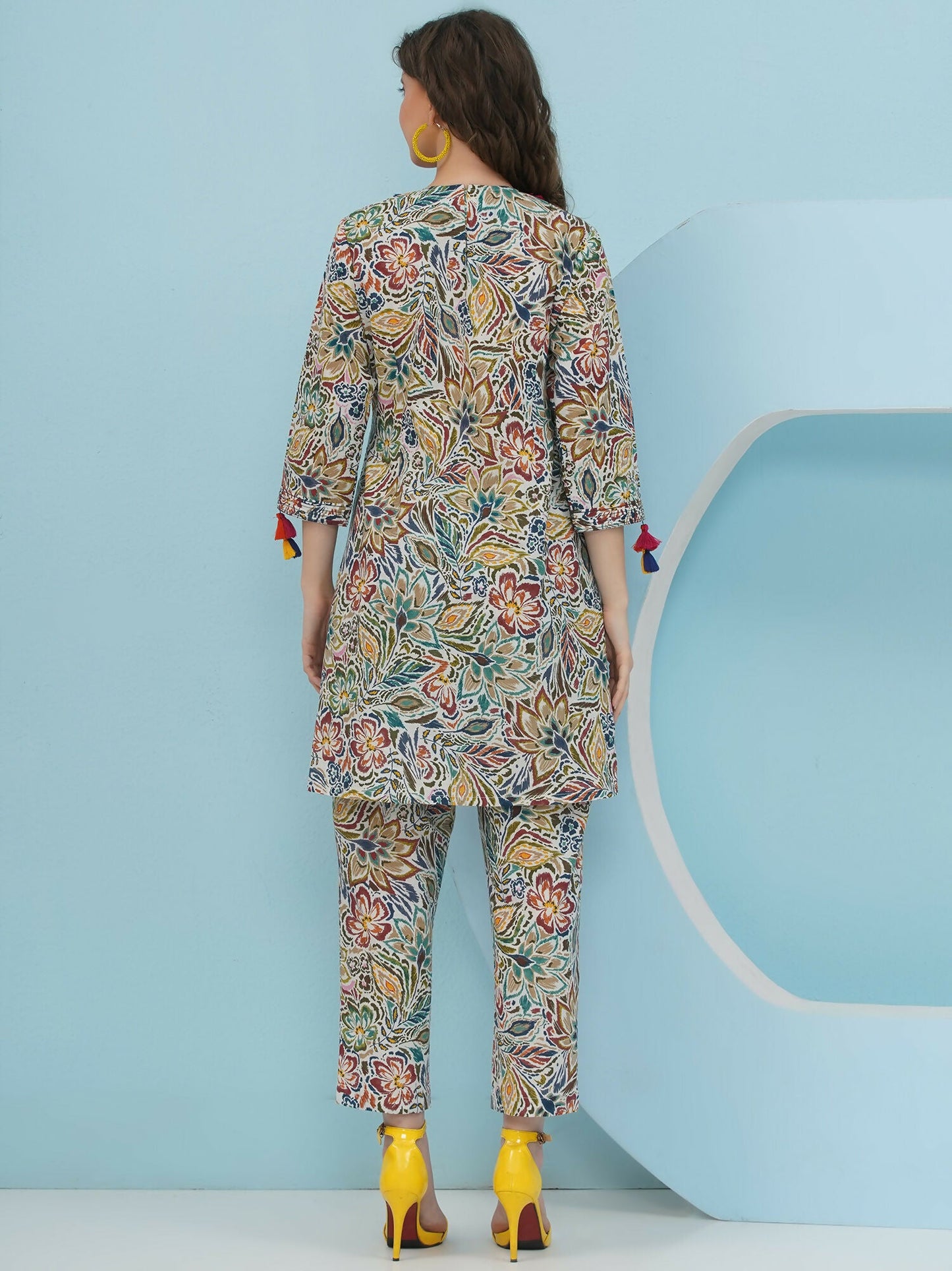 Joban Fashion Floral Co Ord Set - Multi Color - Swadesiicart