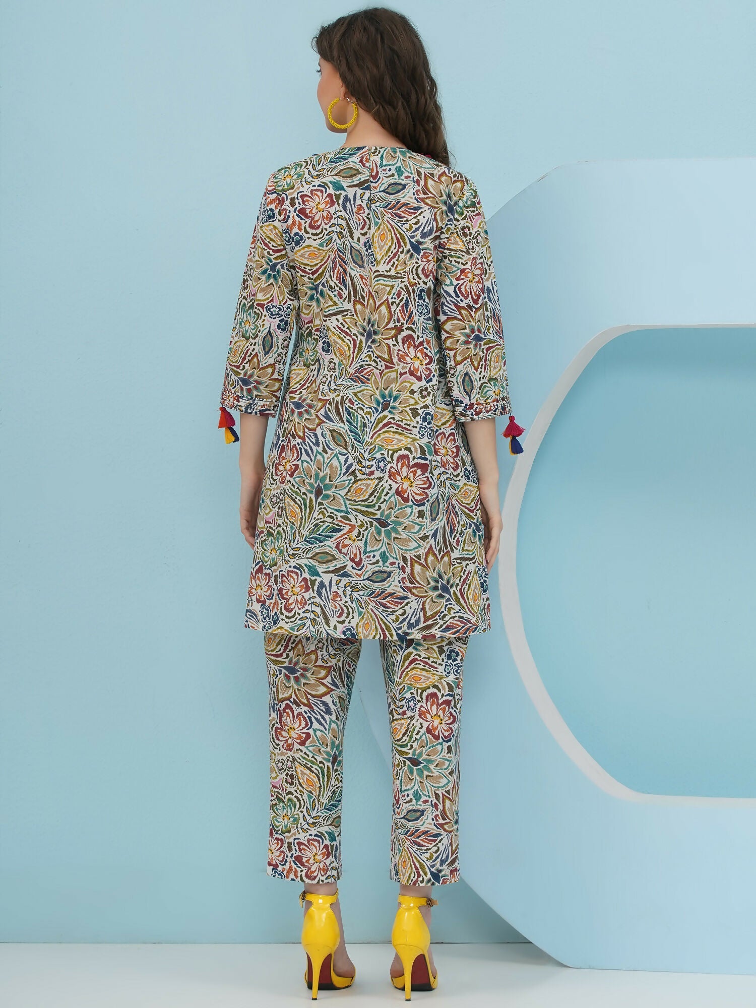 Joban Fashion Floral Co Ord Set - Multi Color - Swadesiicart