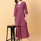 Joban Fashion Purple Cotton Khatha & Hand Work Co-ord Set - Swadesiicart