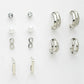 NVR Women's Set of 6 Silver-Plated Contemporary Half Hoop Earrings | Swadesiicart