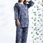 Breathables Abstract Cotton Co-Ord Set – Blue