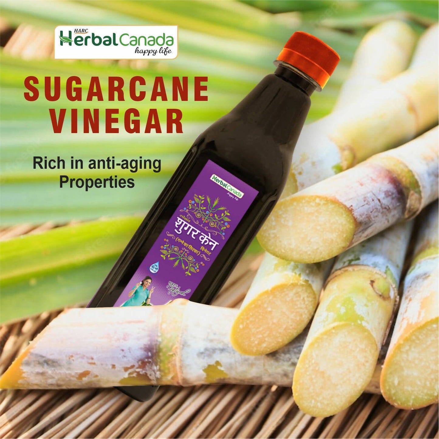 Herbal Canada Sugar Cane Vinegar - Swadesiicart