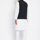 Even Apparels Black Pure Cotton Nehru Jacket With Eid Insignia NJ-PW668-EID | Swadesiicart