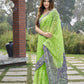 Vamsee Srivani Chikankari Green Organza Silk Saree - Swadesiicart