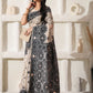 Shree Shyam Fashion Linen Cotton Black & Cream Saree