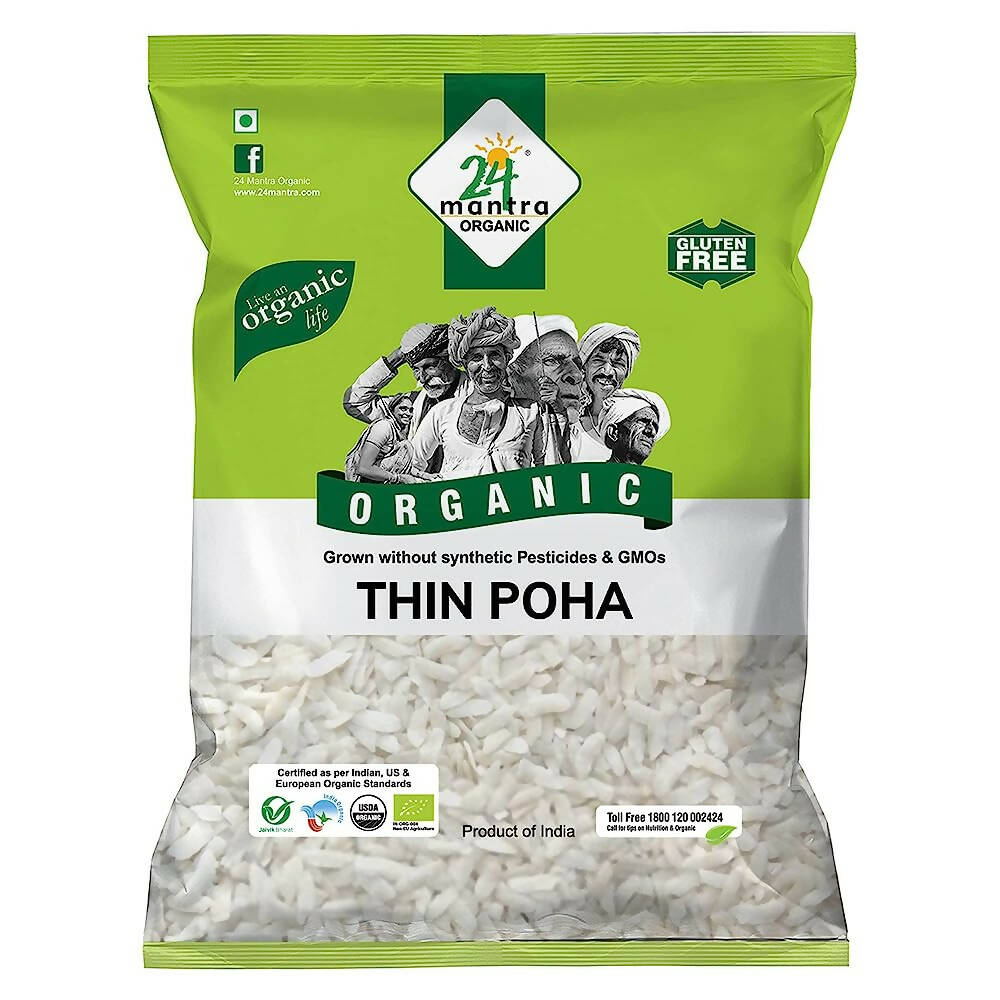 24 Mantra Organic White Thin Poha - Swadesiicart