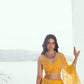 Aastha Fashion Yellow Butterfly Net Tone To Tone Cotton Thread Work And Sequence Work Embroidery Wedding Wear Lehenga Choli