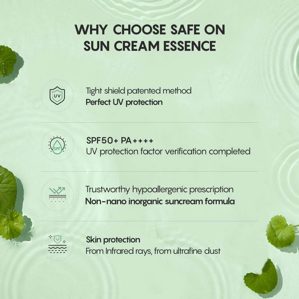 AHC Safe On Essence Sun Cream With SPF 50+ & PA++++ - Korean skincare | Swadesiicart
