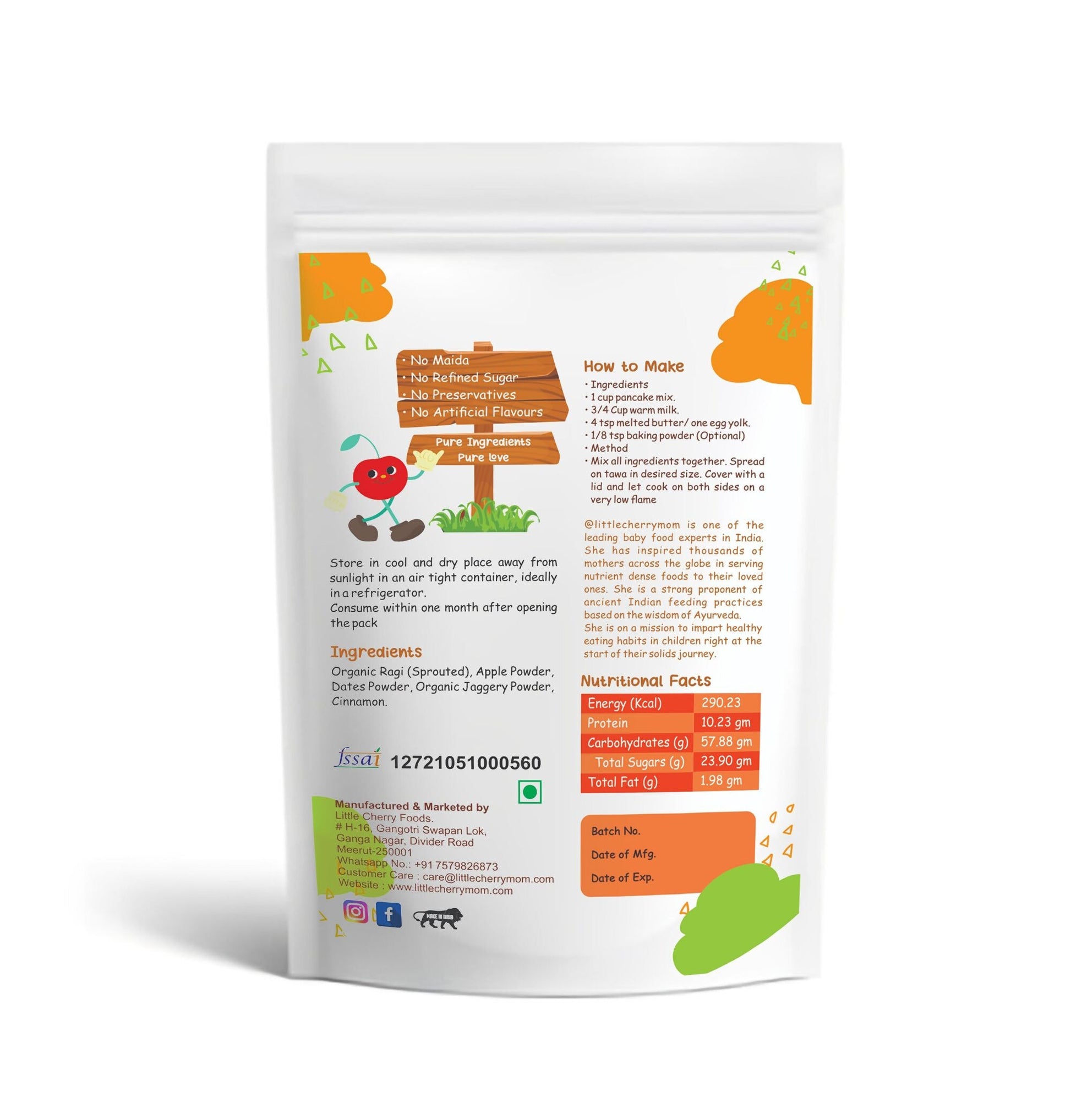 Littlecherrymom Calcium Rich Pancake Combo - Swadesiicart