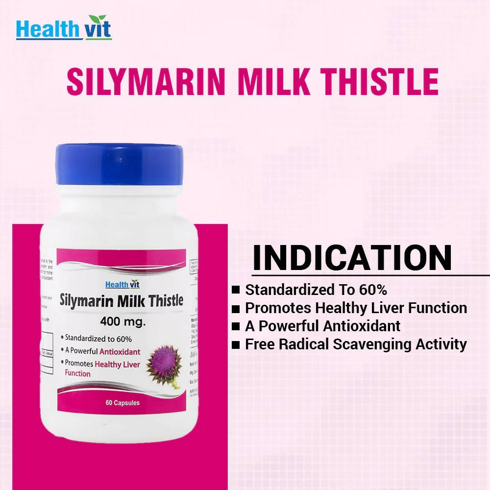 Healthvit Silymarin Milk Thistle Capsules - Swadesiicart