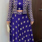 Jyoti Fashion Women's Royal Blue Faux Georgette Sequins with Thread Embroidered Designer Lehenga Choli with Jacket Set | Swadesiicart
