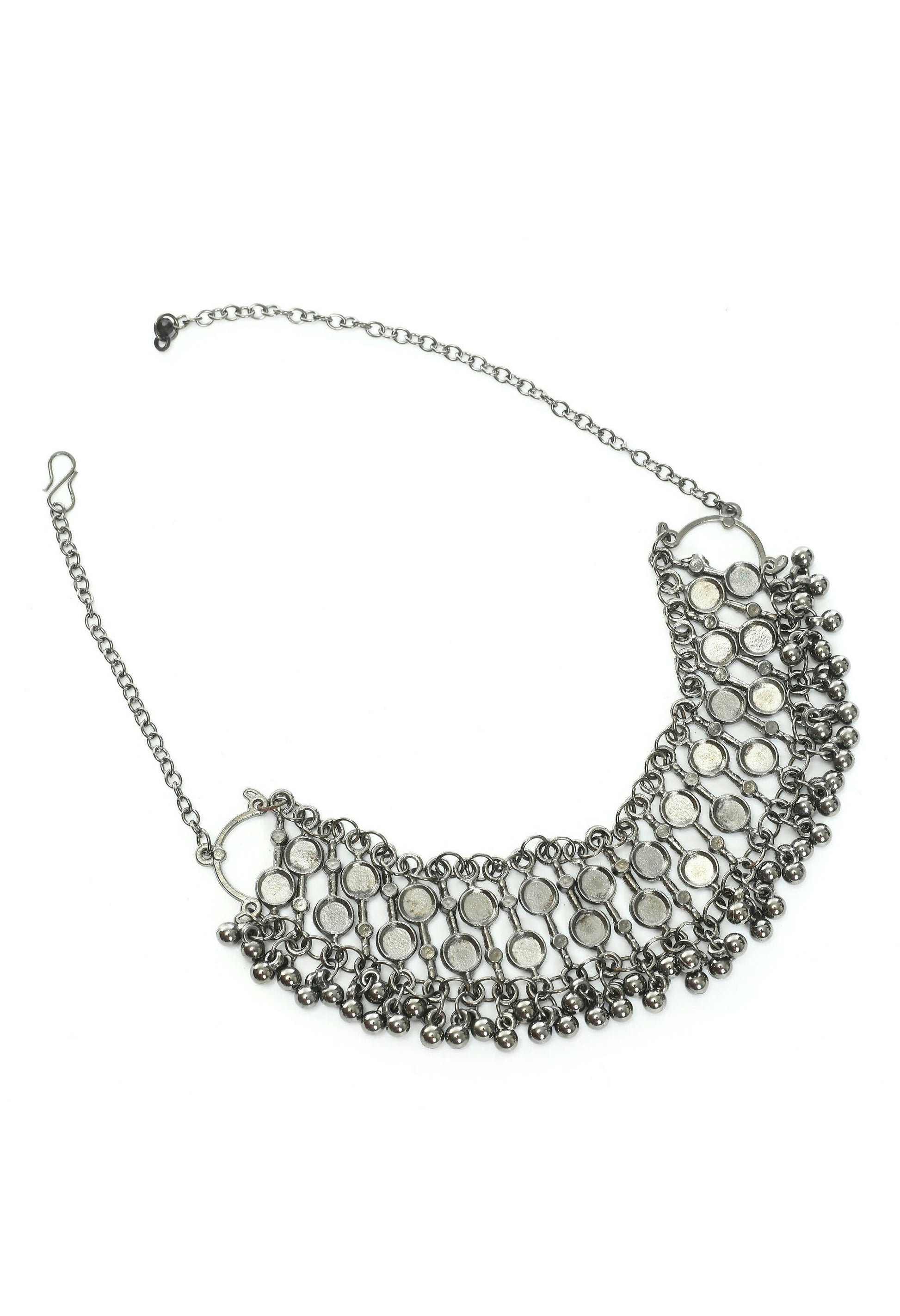 Mominos Fashion Johar Kamal Black-Plated Brass Finish Choker For Women | Swadesiicart