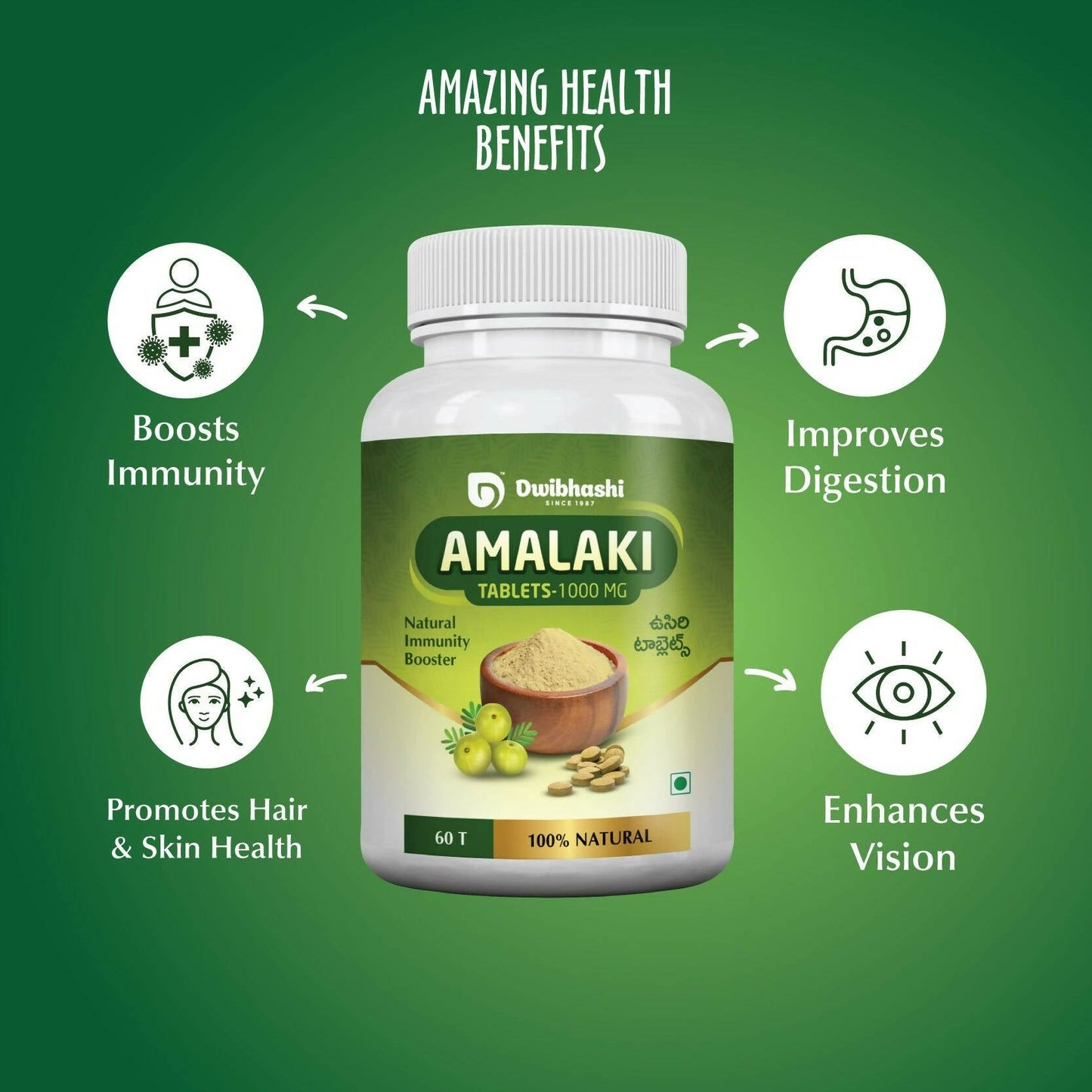Dwibhashi Amalaki Tablets - Swadesiicart