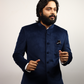 Blue Crude - Bandhgala Designer Men's Jacket by Hilo Design