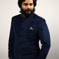 Blue Crude - Bandhgala Designer Men's Jacket by Hilo Design