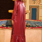 Maroon Tom Silk Plain Ready To Wear Saree With Stitched Blouse - Satiksha | Swadesiicart