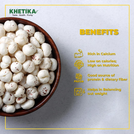 Khetika Premium Raw Phool Makhana - Swadesiicart