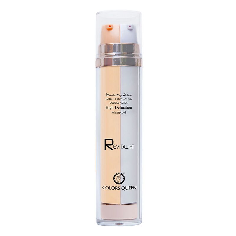 Colors Queen Revitalift Illuminating Primer Base + Foundation - 03 Sheer Ivory | Swadesiicart