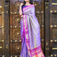Very Much Indian Pure Silk Handloom Paithani -Dual Tone Lavender With Purplish Pink | Swadesiicart