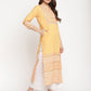Ahalyaa Women Yellow Crepe Digital Print Kurti | Swadesiicart