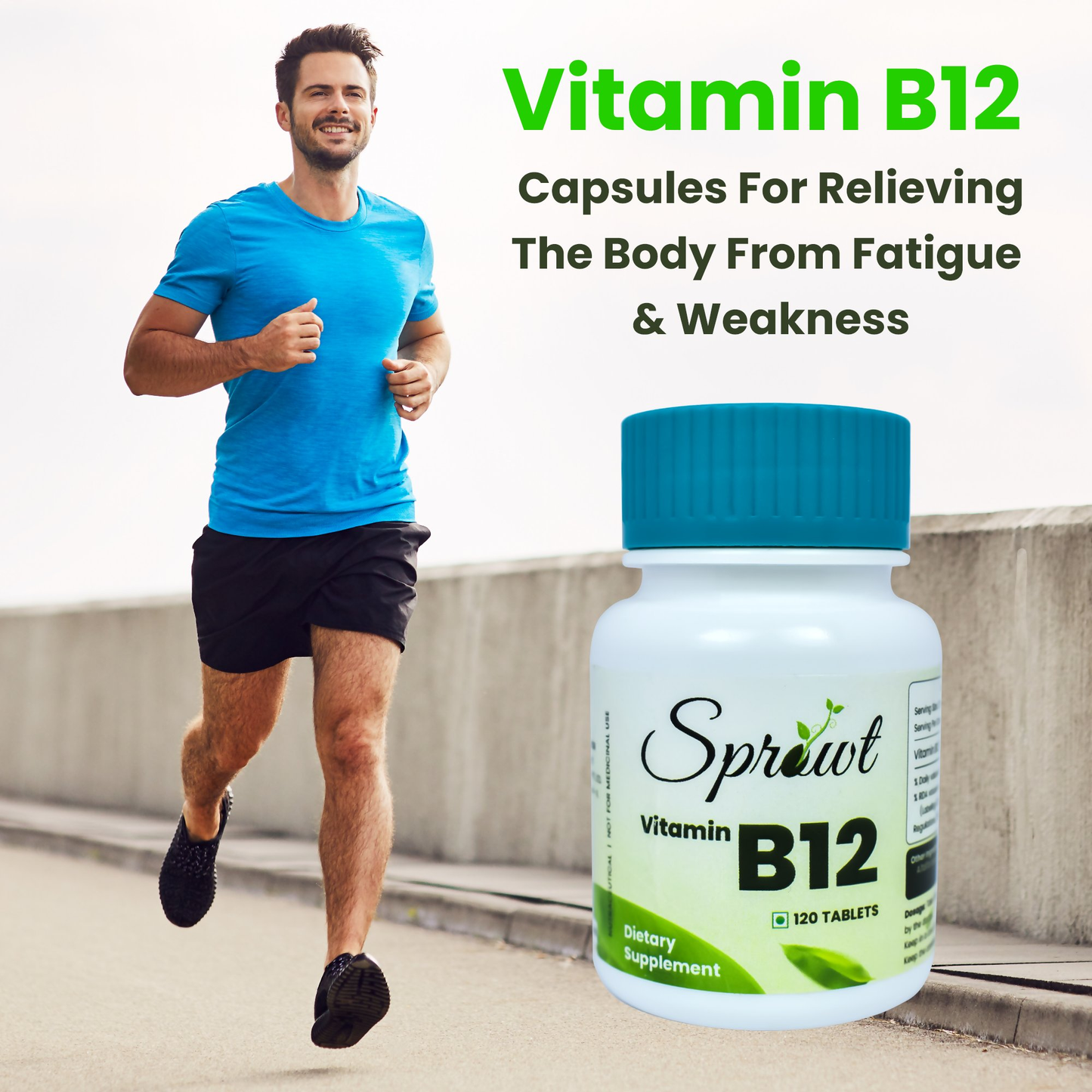 Sprowt Plant Based Vitamin B12 Tablets - Swadesiicart