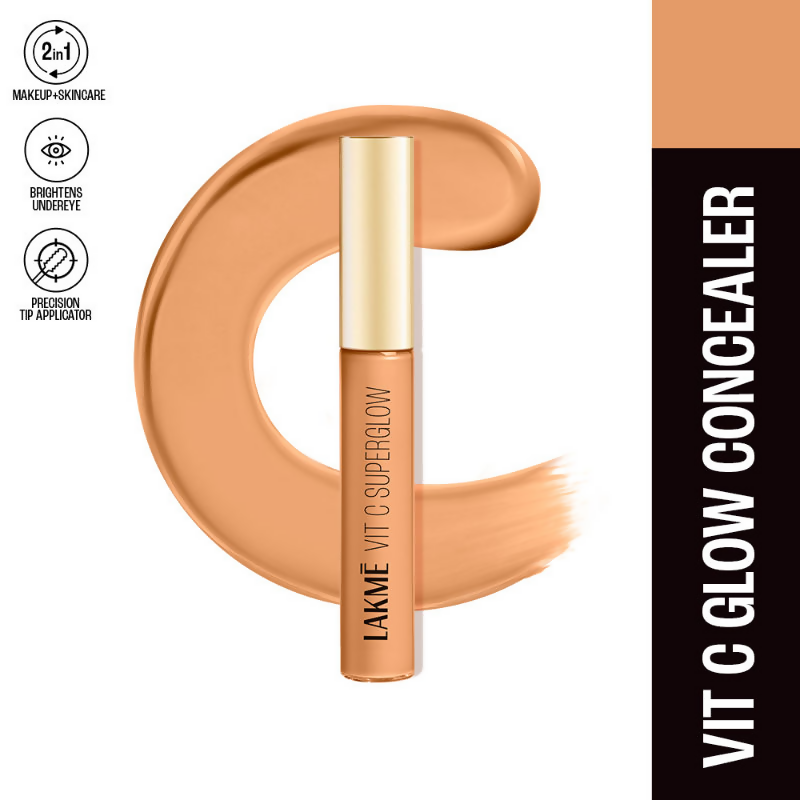 Lakme Vitamin C Superglow Concealer with 1 % Vit C - Sand - Swadesiicart