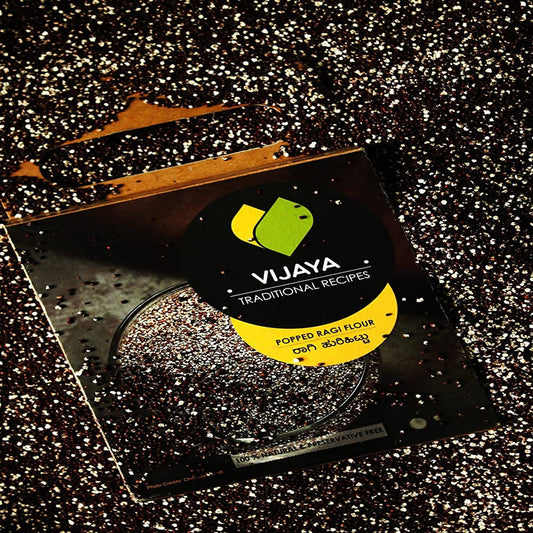 Vijaya Traditional Recipes OneScoop Ragi Hurihittu (Ragi Popped Flour) - Vijaya Foods