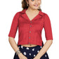 Aastha Fashion Women's Women's Gajri Art Silk Button Readymade Blouse