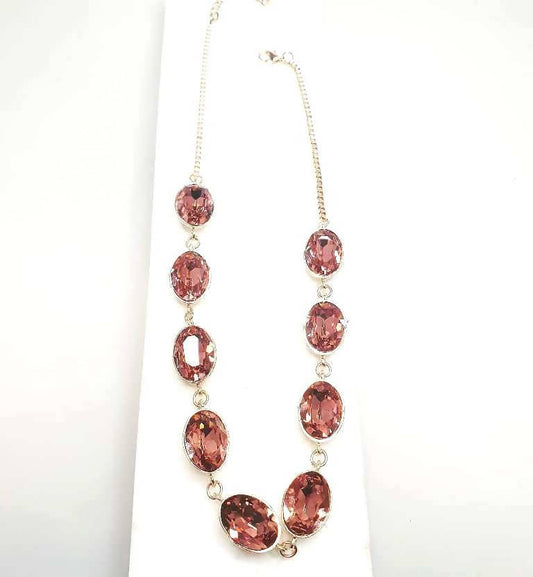 Bling Accessories Swarovski Blush Rose Necklace | Swadesiicart