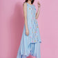 Women Republic Powder Blue Hand Embellished Kurta With Harem Pants | Swadesiicart