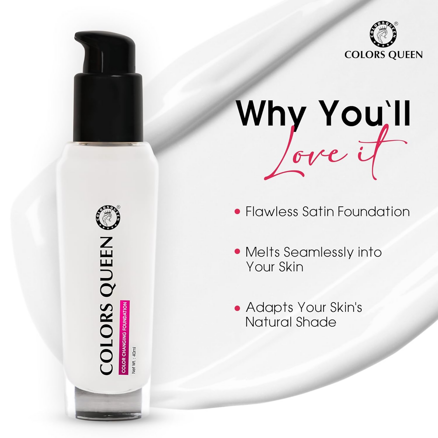 Colors Queen Color Changing Foundation | Swadesiicart