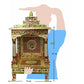 Silver Coated Multi Color Pooja Mandir / Pooja Mandiram Multi Color - Swadesiicart