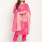 Ahalyaa Dark Pink Crepe Printed Salwar Suit Sets With Dupatta | Swadesiicart