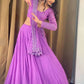 Jyoti Fashion Beautiful Lavender Sequence with Thread Embroidery work Faux Georgette Lehenga Choli with Dupatta | Swadesiicart