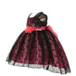 Asmaani Baby Girl's Black Colour Satin A-Line Maxi Full Length Dress (AS-DRESS-22158)