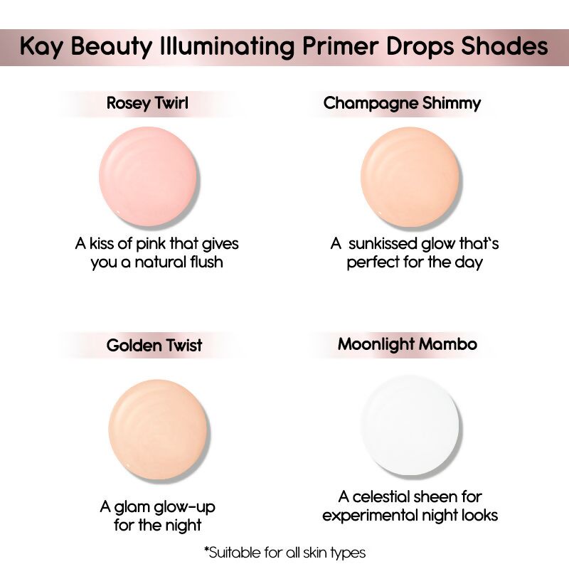Kay Beauty By Katrina Kaif Illuminating Primer Drops - Moonlight Mambo | Swadesiicart