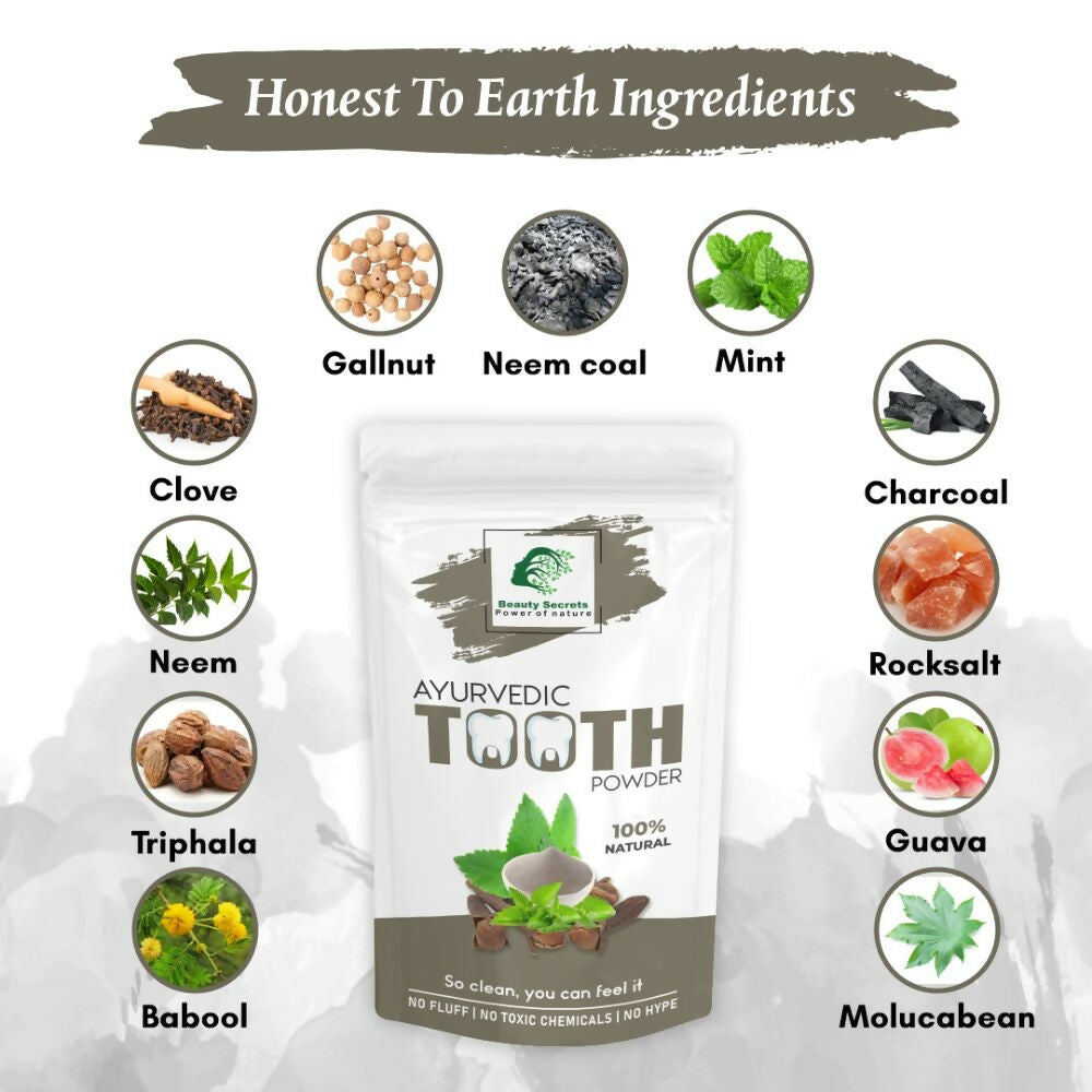 Beauty Secrets Ayurvedic Tooth Powder - Swadesiicart