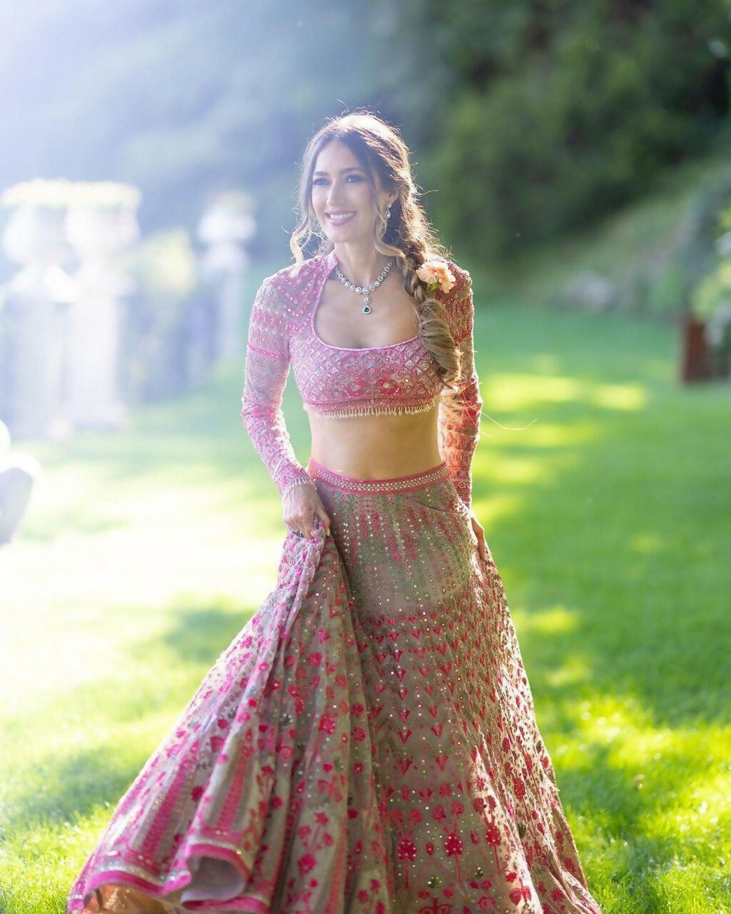 Jyoti Fashion Glamorous Multicolor Faux Georgette 3MM Sequins with Thread & Jari Embroidery Lehenga Choli with Dupatta | Swadesiicart