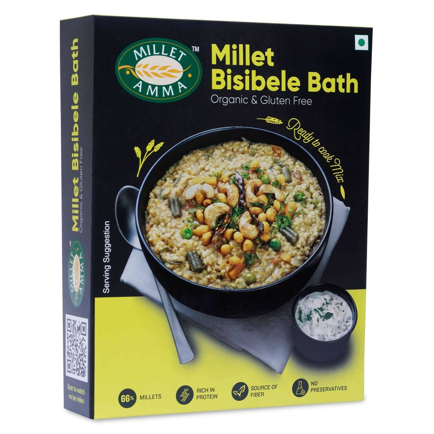 Millet Amma Organic Millet Bisibele Bath Mix - Swadesiicart