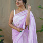 Vamsee Kamal Purple Organza Saree - Swadesiicart